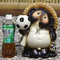 信楽焼き8号サッカー狸