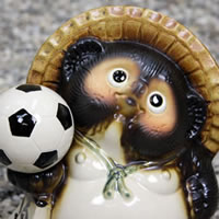 信楽焼き8号サッカー狸