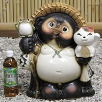 13号招き猫蛙付き狸