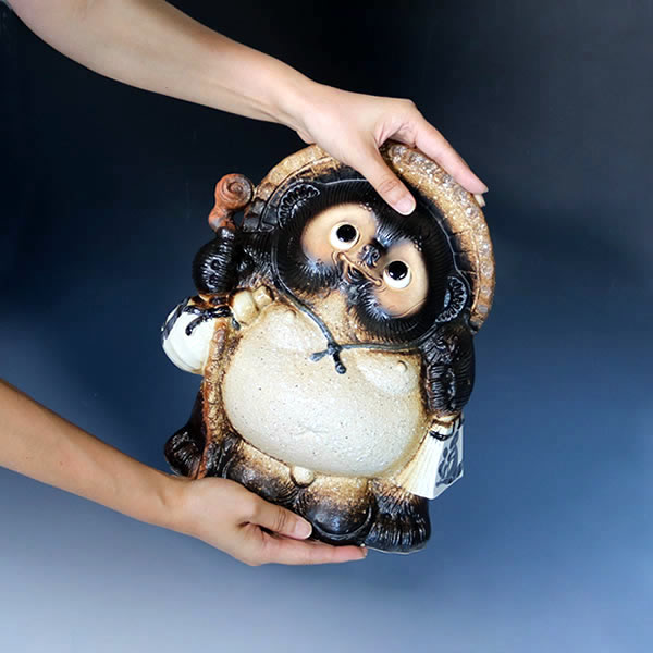 信楽焼 10号狸 信楽焼たぬき縁起物タヌキ 陶器タヌキ たぬき置物 やきもの しがらきやき 焼き物 狸 タヌキ 信楽 ta-0367 [2]