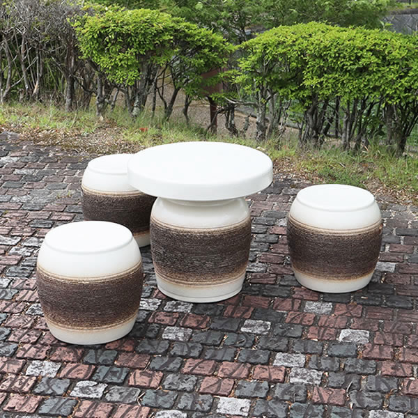 楽天市場】陶器ガーデンテーブルセット 信楽焼ガーデンテーブル 楽天市場】陶器ガーデンテーブルセット 信楽焼ガーデンテーブル