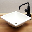 信楽焼 正角(白)手洗い鉢 飽きのこない洗面鉢 お洒落な洗面器 手洗器 手洗鉢 洗面ボール 洗面シンク 陶器 洗面台 手洗い鉢 洗面ボウル 洗面陶器 やきもの ...