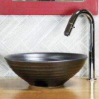 コゲ茶色(小型)手洗い鉢