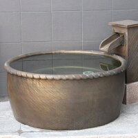 信楽焼き陶器のお風呂【直径1150ミリ】露天風呂に最適な陶器浴槽◆丸型◆