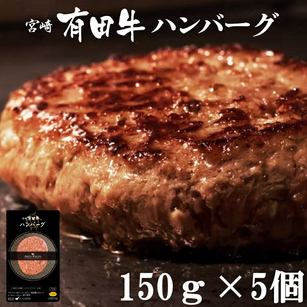 宮崎県有田牛ハンバーグ （150g×5個）マツコの知らない世界で紹介されました お取り寄せグルメ テレビ 冷凍 惣菜 テレビ雑誌で話題 おかず 通販 送料無料 お歳暮 御歳暮 ギフト【他商品との同梱不可】（北海道・沖縄は別途送料594円が掛かります）