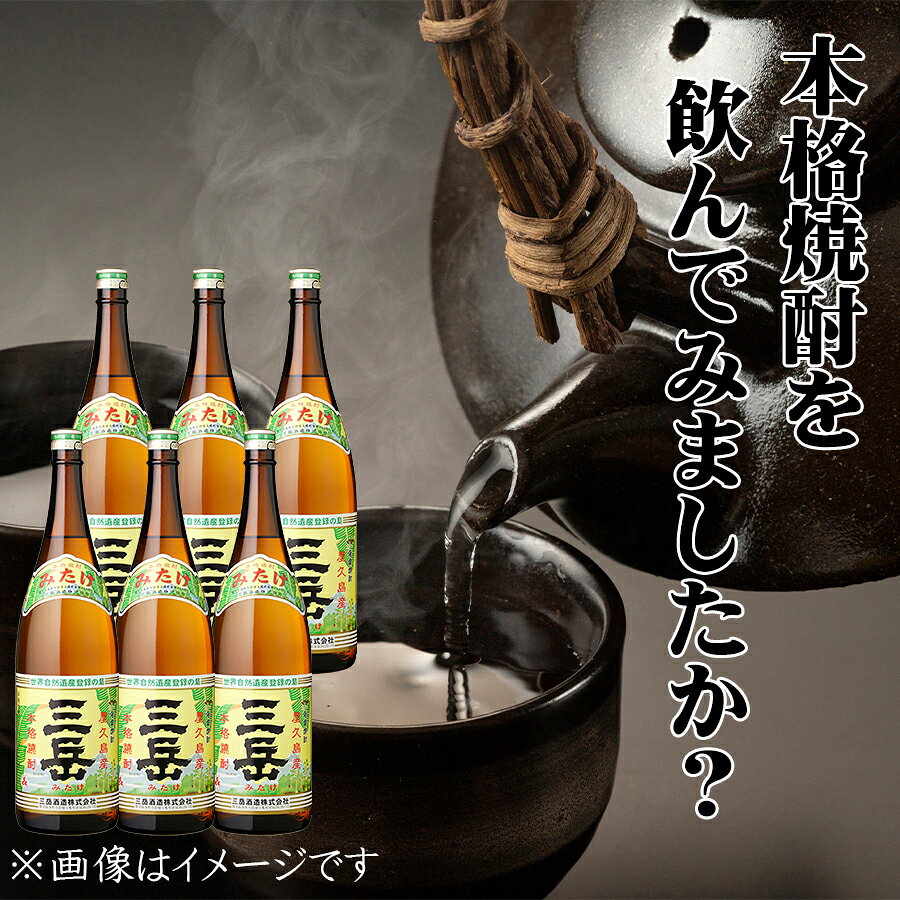 三岳 焼酎三岳 屋久島 三岳酒造 芋焼酎 おいしい焼酎 人気焼酎 おすすめ 焼酎三岳1800ml×6本 yakushima-10000584 やくしま市場 サンプル画像3