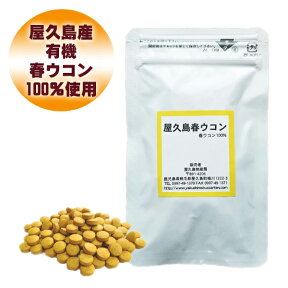 【本日エントリーでポイント最大12倍】屋久島 春ウコン 粒 100粒 【 屋久島産 送料無料 無農薬 有機栽培 サプリメント 1000円 ポッキリ お試し 】 [M便 1/3]