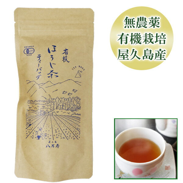 【本日エントリーでポイント9倍】有機 屋久島 ほうじ茶 ティーバッグ 40g(2g 20袋)【 全国 有機 農業推進委員会会長賞 受賞 無農薬 有機栽培 JAS 認定 】 M便 1/1