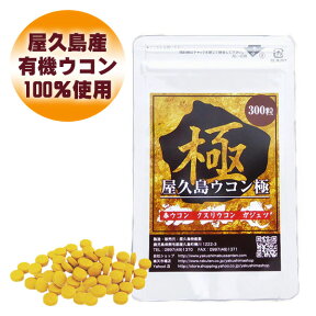 屋久島 ウコン 極 300 粒 【 屋久島産 無農薬 有機栽培 サプリメント クルクミン 3種混合 】 [M便 1/1]