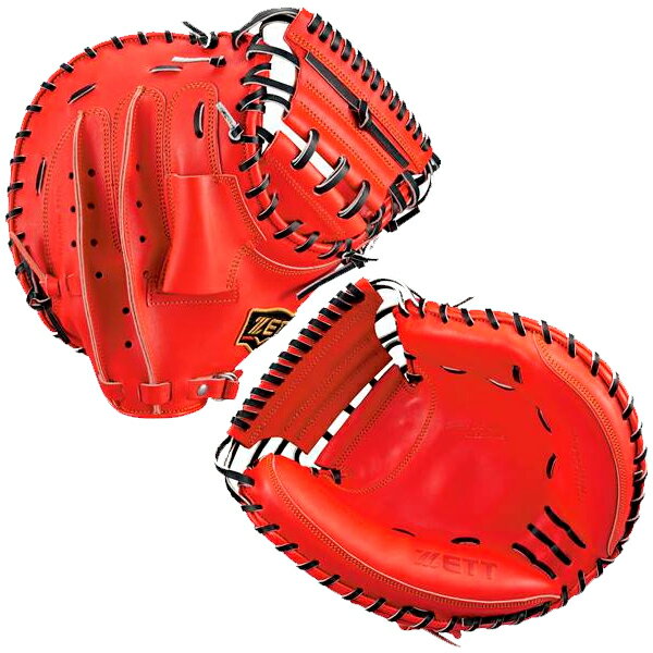 送料無料 ゼット ZETT 野球 硬式 キャッチャーミット Dオレンジ×ブラック プロステイタス BPROCM520