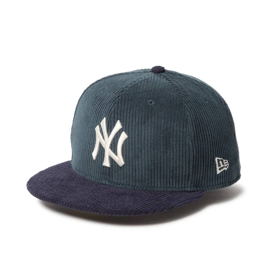 ニューエラ　NEWERA 59FIFTY Corduroy コーデュロイ ニューヨーク・ヤンキース ブルーグリーン ネイビ..