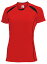 ウンドウ wundou P-1620 バレーボール シャツ ウィメンズバレーボールシャツ 赤xブラック