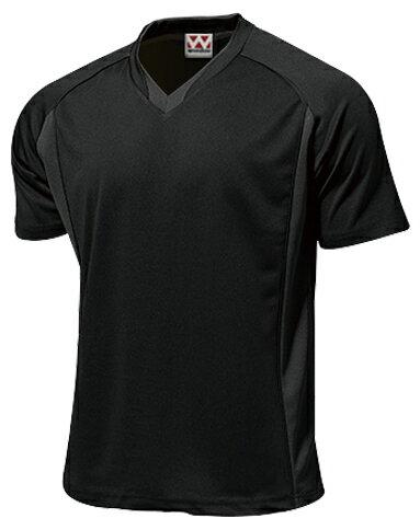 ウンドウ wundou P-1910J サッカー・フットサル シャツ ベーシックサッカーシャツ ブラック