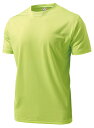 ウンドウ wundou P-330 オールスポーツ Tシャツ ドライライトTシャツ 蛍光レモン