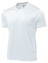 ウンドウ wundou P-390J オールスポーツ Tシャツ ドライライトVネックTシャツ ホワイト