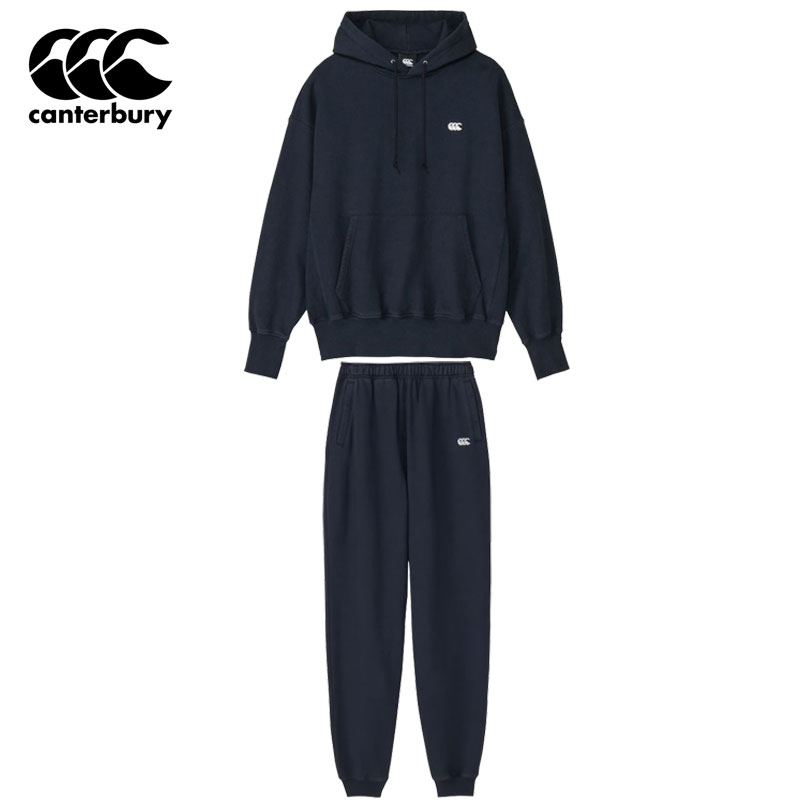 カンタベリー スウェット上下セット ヘビースウェットパーカ&スウェットパンツ ネイビー RA425619-RA125621