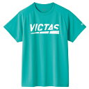 ヴィクタス VICTAS 632101 卓球 ウェア(メンズ/ユニ) プレイロゴティー ピーコックグリーン
