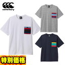 カンタベリー ストライプポケットラガーティ メンズ Tシャツ RA33032