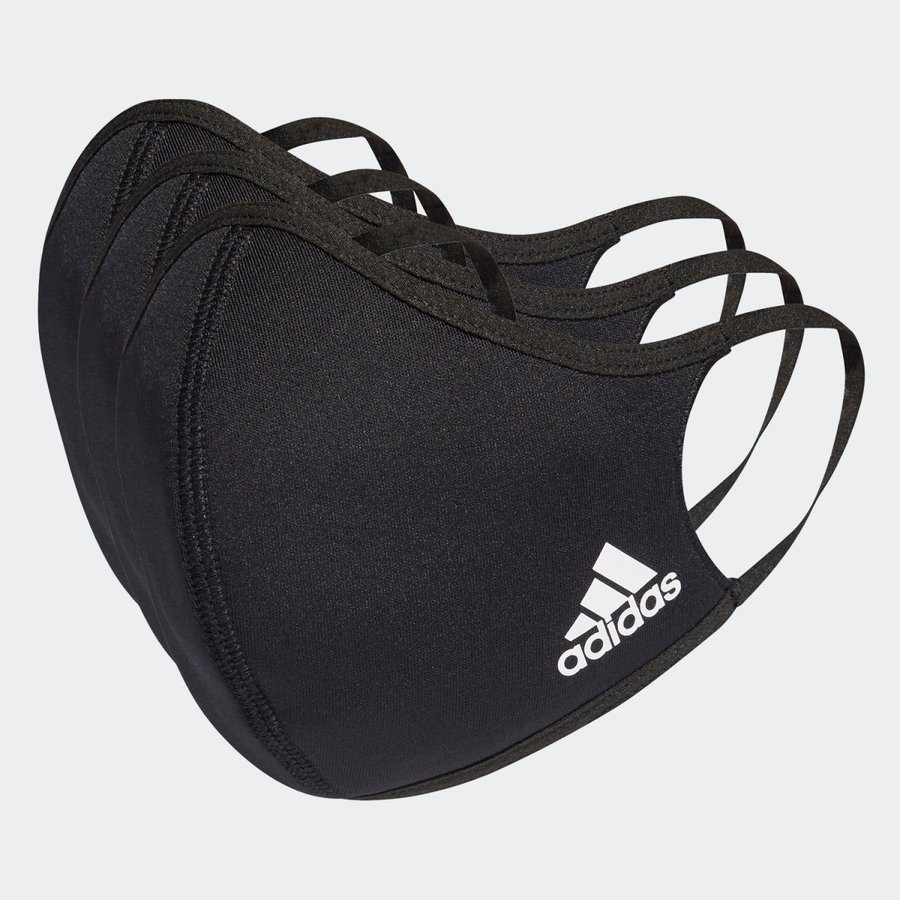 アディダス adidas マスク フェイスカバー 3枚組（M/L) ブラック Face Covers KOH81 H08837