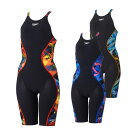 スピード SPEEDO プロハイブリッド2オープンバックニースキン(レディース)SCW12405F レディース 競泳水着 女性用 背開きタイプ スパッツ FINA承認 布帛(4)