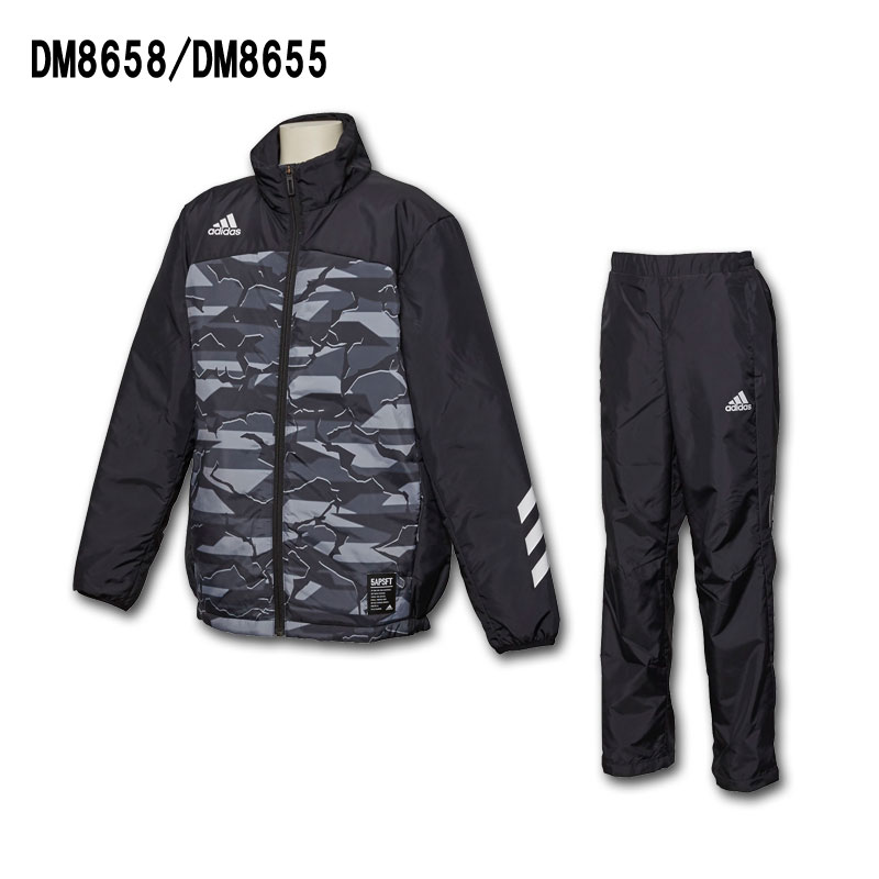 adidas アディダス ジュニア用5Tパデッドジャケット&裏メッシュウインドパンツ上下セット FKK89-FKK95