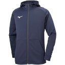 ミズノ MIZUNO TL ソフトニットパーカFZ 32MC911814 ディープネイビー SlimFit