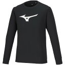 ミズノ MIZUNO TLTシャツ/ナガソデ 32MAA15709 ブラックxホワイト Tシャツ（長袖） StandardFit クイックドライPLUS ダイナモーションフィット