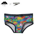 MULGA×Speedo バーズウィズアイスクリーム ターンズショートボックス(メンズ)トレーニング水着 練習用 男性用 長持ち