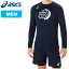 アシックス ドライスリップ加工プリント長袖シャツ ミッドナイト asics 2051A349-400