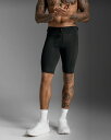 2XU メンズ PWXエアロメッシュ コンプレッション ショート MA7374B BLK/SRF ランニング