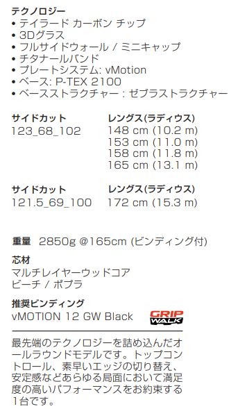 2024/2025モデル フォルクル スキー板 レースタイガー RC ホワイト 金具セットvMOTION 12 GW