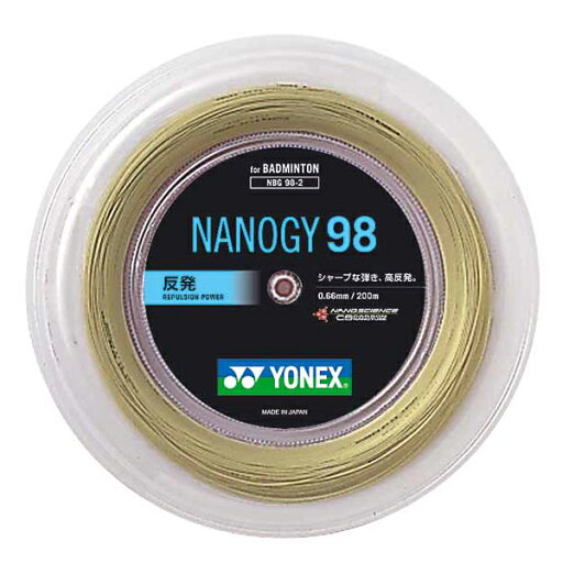 Yonex(ヨネックス) バドミントン用ガット ナノジー98 200mロール コスミックゴールド Yonex(ヨネックス) バドミントン用ガット ナノジー98 200mロール コスミックゴールド