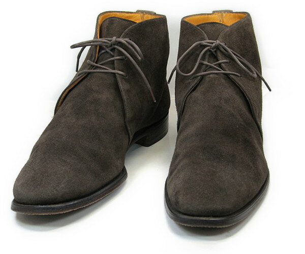 【中古】【送料無料】SHIPTON HENEAGE8 1/2 F (約27.0〜27.5cm) イギリス製・スエードチャッカブーツYALAKU-ヤラク-メンズブーツ・紳士靴
