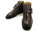 【中古】【送料無料】DIBRERA MILANO40 (約25.0-25.5cm) イタリア製・ダブルモンクストラップ ショートブーツ♪YALAKU-ヤラク-メ...