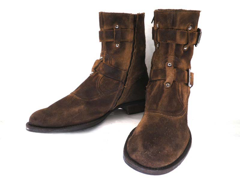 【中古】【送料無料】WOODMAN ウッドマン 44 約27.5〜28.0cm　イタリア製・ペコスブーツ♪YALAKU-ヤラク-メンズカジュアル・紳士靴