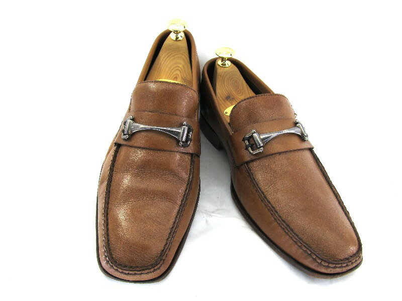 【中古】【送料無料】DEMOCRATA　40　（ 約25.0〜25.5cm）　スリッポン♪YALAKU-ヤラク-メンズビジネスシューズ・紳士靴