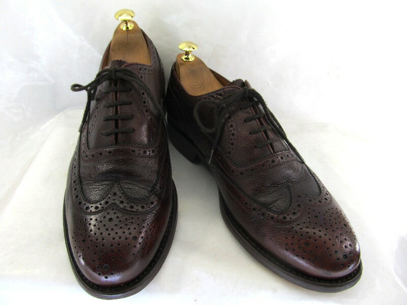 【中古】【送料無料】MANFIELD　マンフィールド 8 1/2 (約26.5-27.0cm)　ウイングチップYALAKU-ヤラク-メンズビジネスシューズ・紳士靴
