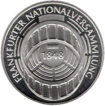 【プルーフ】 ドイツ フランクフルト国民議会125周年 5マルクプルーフ銀貨 1973年