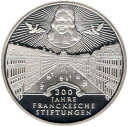 【プルーフ】 ドイツ ハレのフランケ財団300周年 10マルクプルーフ銀貨 1998年