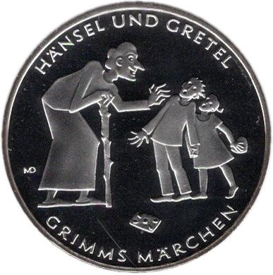 【プルーフ】 ドイツ グリム童話 ヘンゼルとグレーテル 10ユーロプルーフ銀貨 2014年