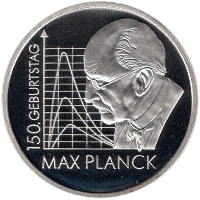 【プルーフ】 ドイツ マックス・プランク生誕150周年 10ユーロプルーフ銀貨 2008年