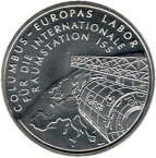 ドイツ 欧州宇宙機関 コロンバス 10ユーロ銀貨 2004年