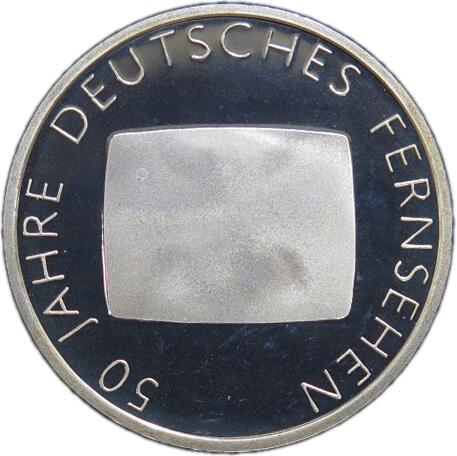 【プルーフ】 ドイツ ドイツテレビジョン放送50周年 10ユーロプルーフ銀貨 2002年