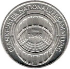 ドイツ フランクフルト国民議会125周年 5マルク銀貨 1973年