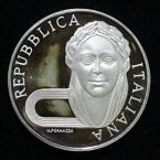 イタリア 第25回 バルセロナオリンピック大会記念 女神の正面顔像 500リラプルーフ銀貨 1992年