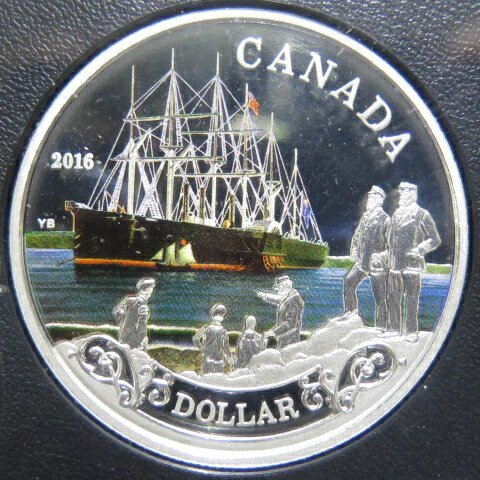 カナダ 大西洋横断ケーブル150周年 1ドルカラー銀貨他 プルーフ銀貨7点セット 2016年