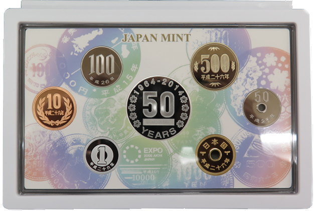 大和文庫・楽天市場支店の【 プルーフ 】 記念貨幣 発行50周年 2014 プルーフ貨幣セット 平成26年プルーフ貨幣セット｜アングル3