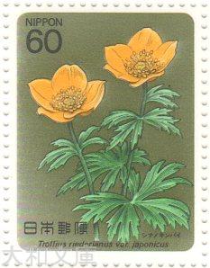 【記念切手】高山植物シリーズ 第2集A「シナノキンバイ」60円切手シート 昭和59年(1984年)発行【切手シート】