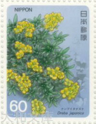 【記念切手】 高山植物シリーズ 第4集 「ナンブイヌナズナ」 昭和60年(1985年発行)【切手シート】