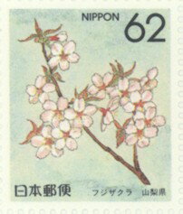 【ふるさと切手】 ふるさと切手・花 フジザクラ（山梨県） 62円切手 平成2年（1990年）発行 関東-9【切手シート】